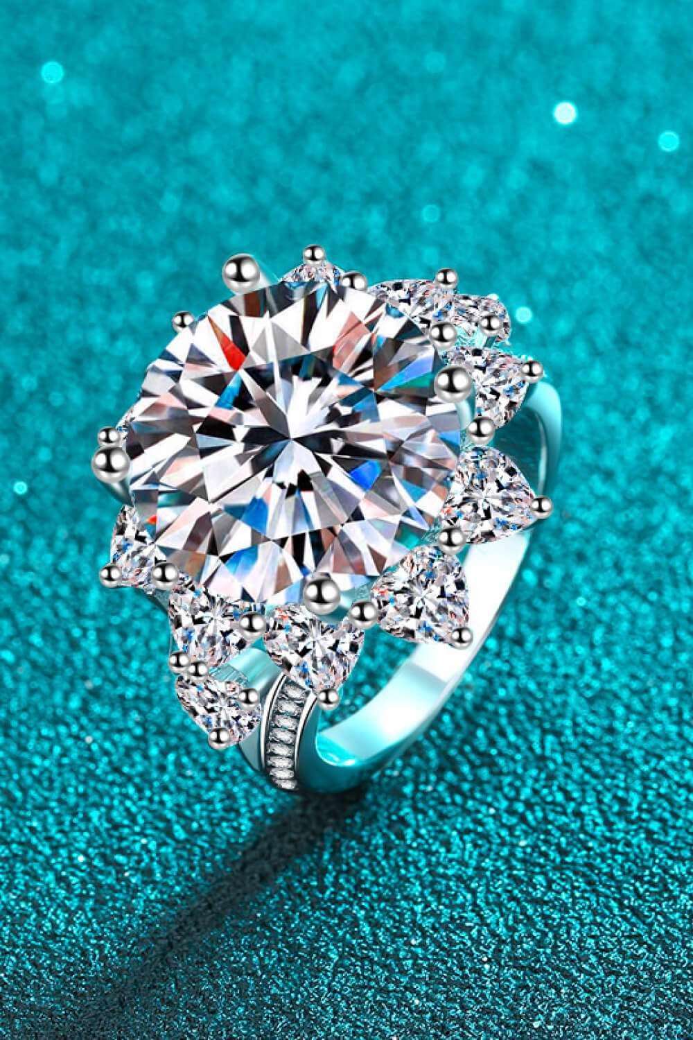 10 Carat Moissanite Flower-Shaped Ring Carauana Store