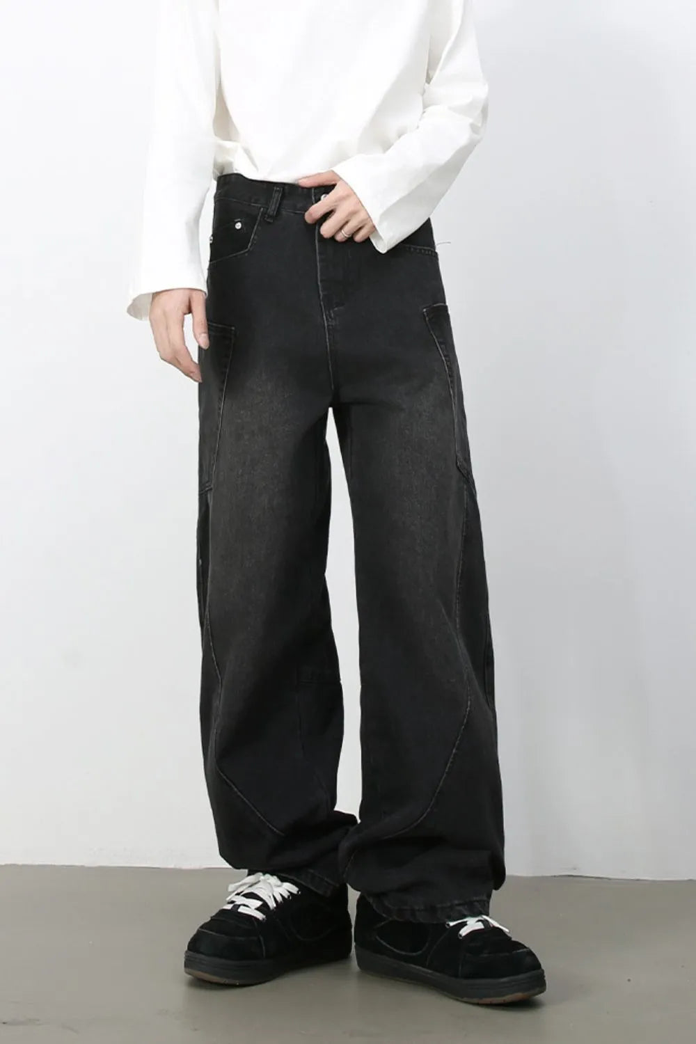 Men's Wide Leg Jeans with Pockets Carauana Store