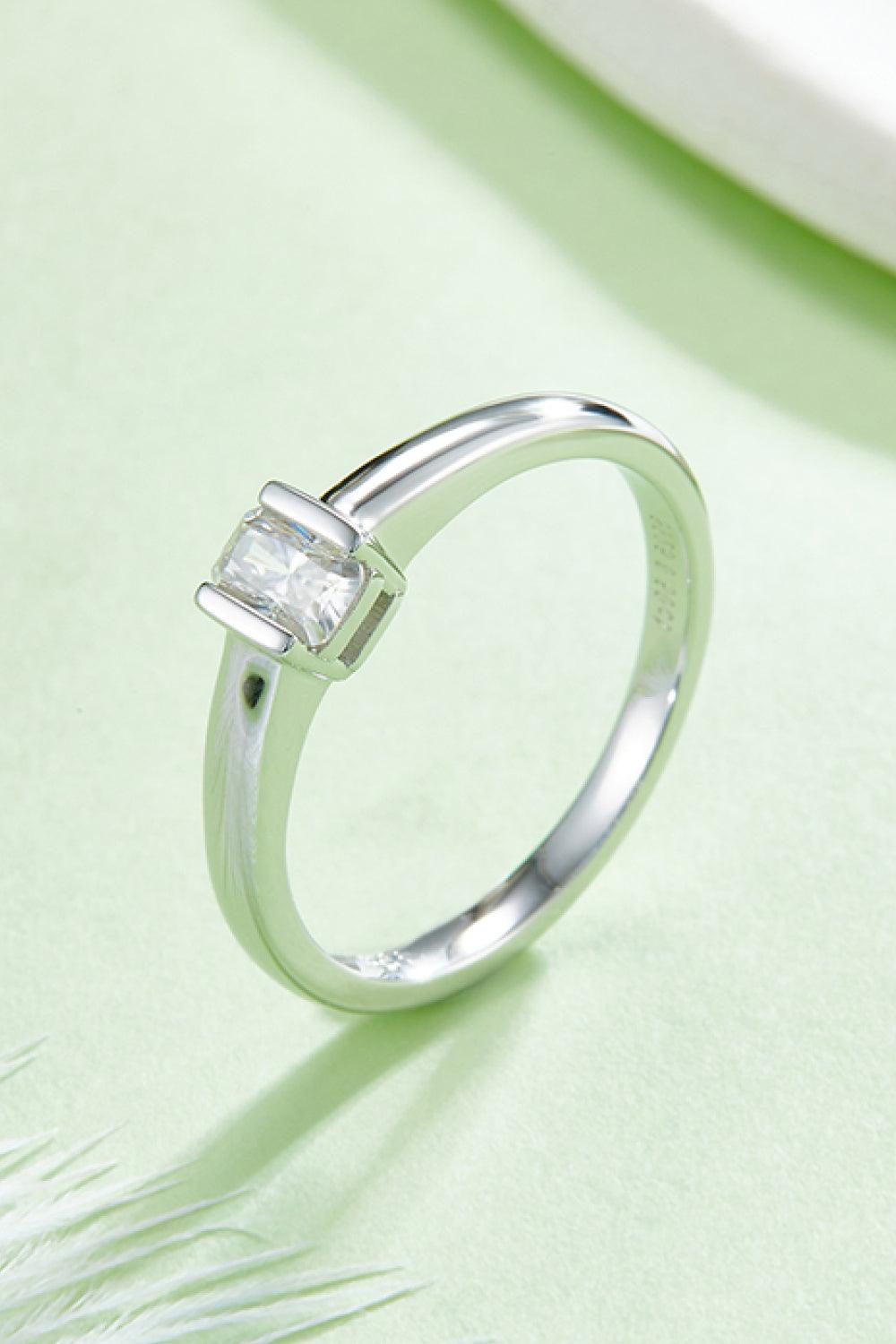 Moissanite 925 Sterling Silver Solitaire Ring Carauana Store