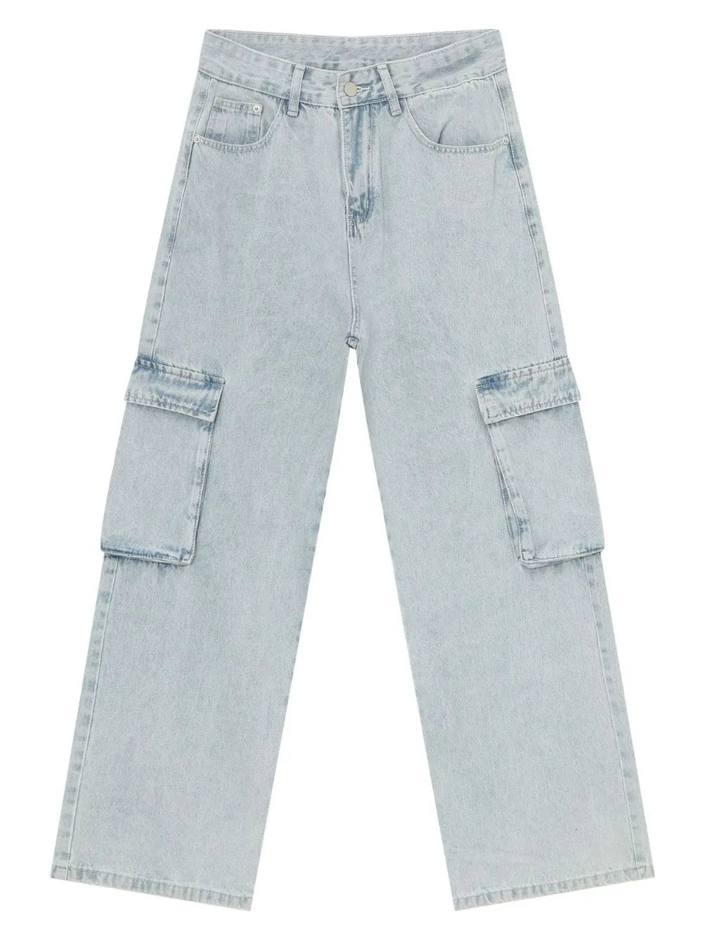 Men's Wide Leg Jeans with Cargo Pockets Carauana Store