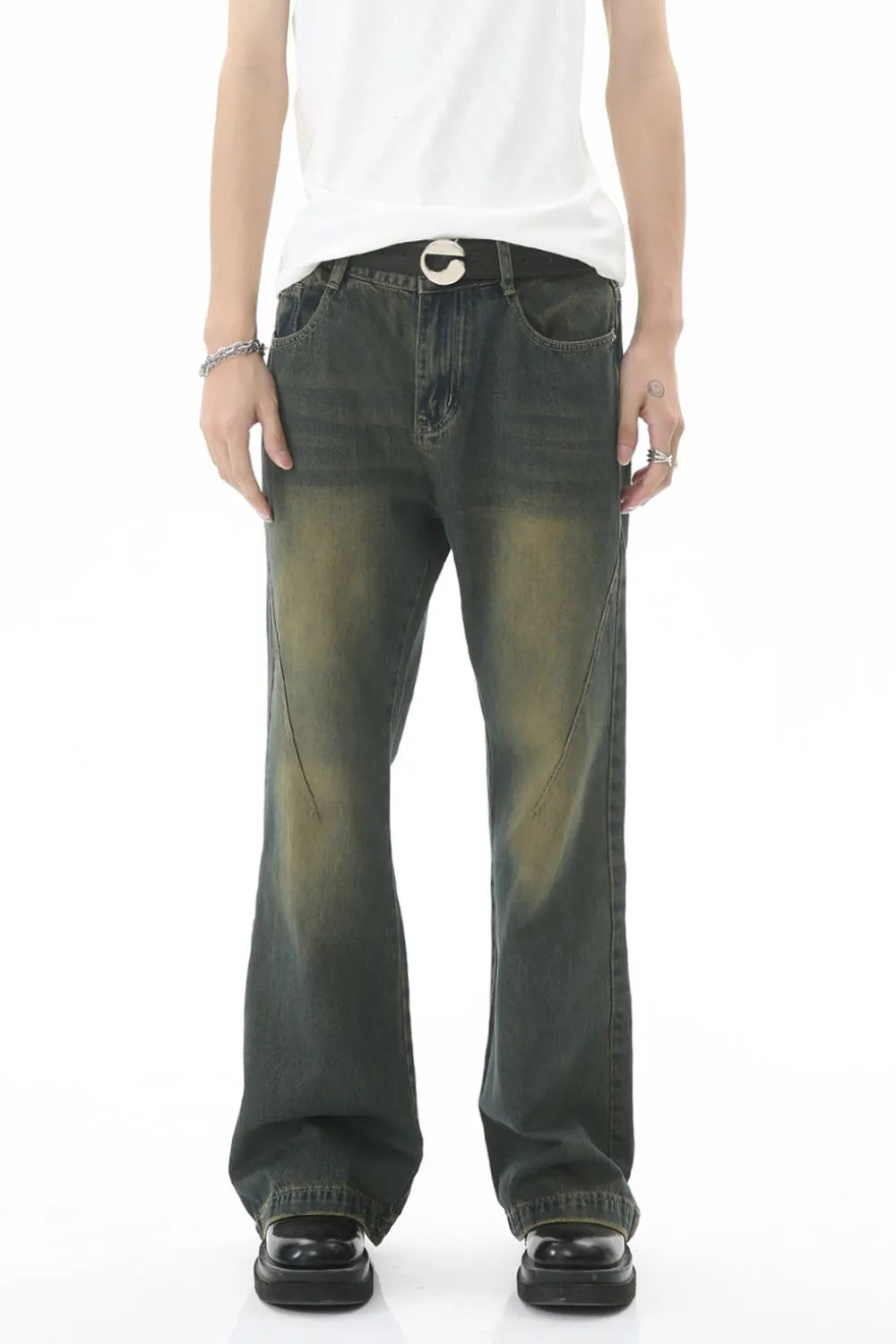 Decorative Seam Jeans with Pockets Carauana Store