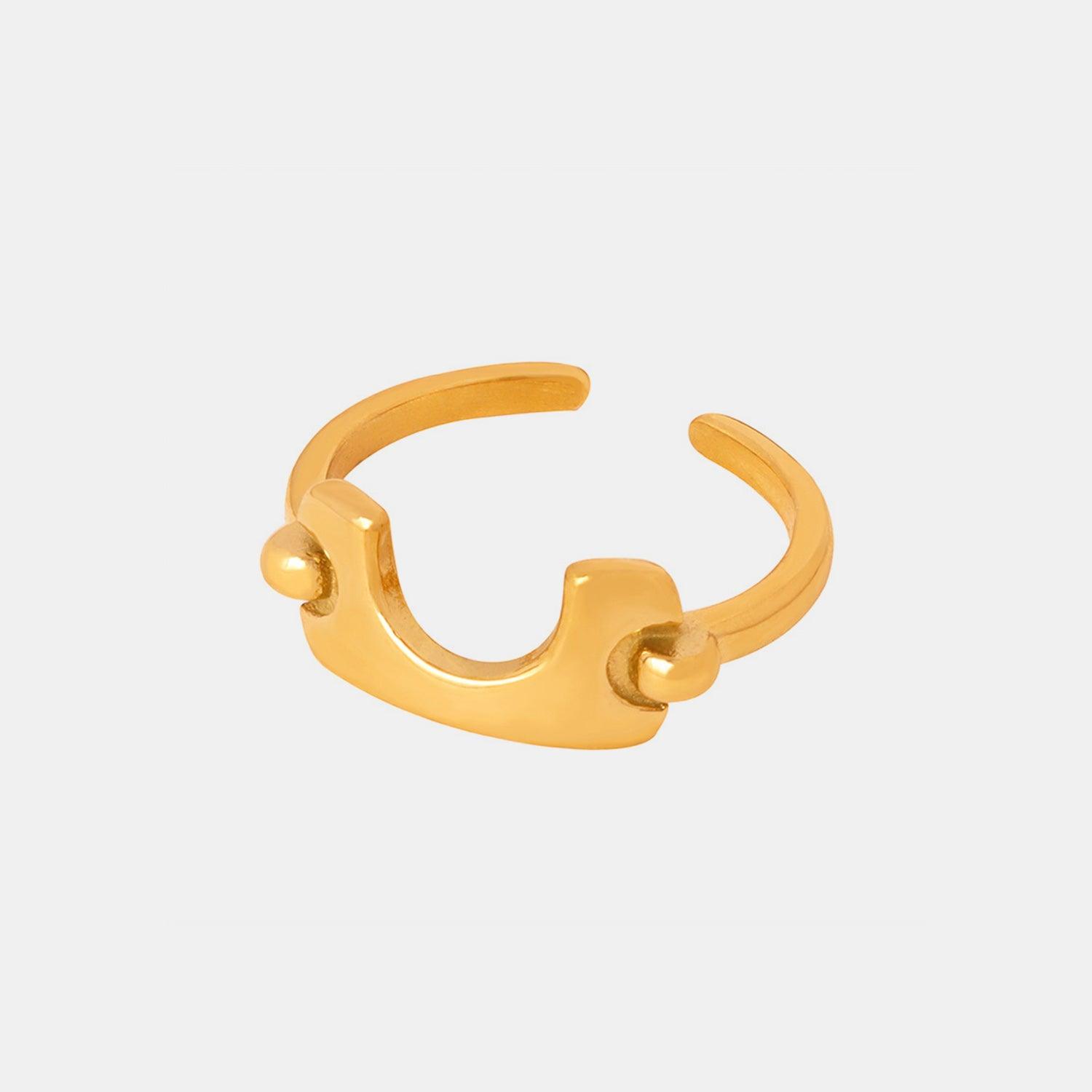 18K Gold-Plated Irregular Open Ring Carauana Store