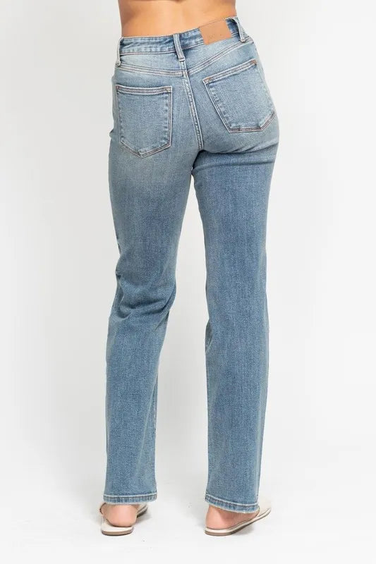 Judy Blue Full Size High Waist Distressed Dad Jean Plus Size Carauana Store