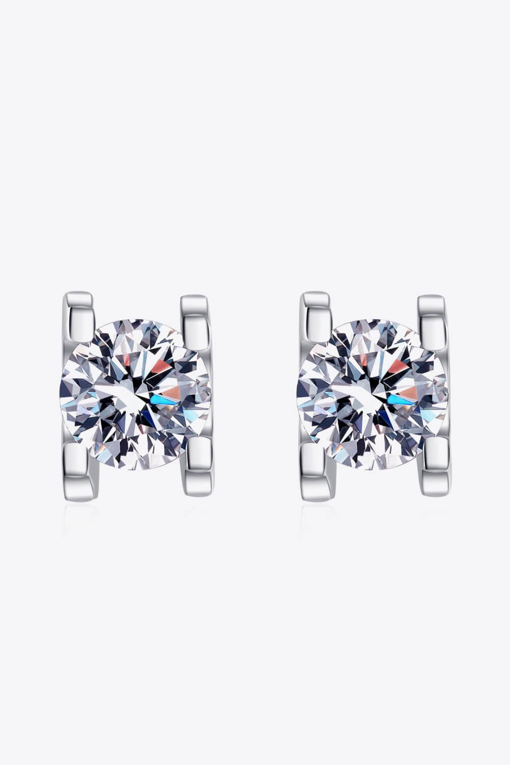 Limitless Love 1 Carat Moissanite Stud Earrings Carauana Store