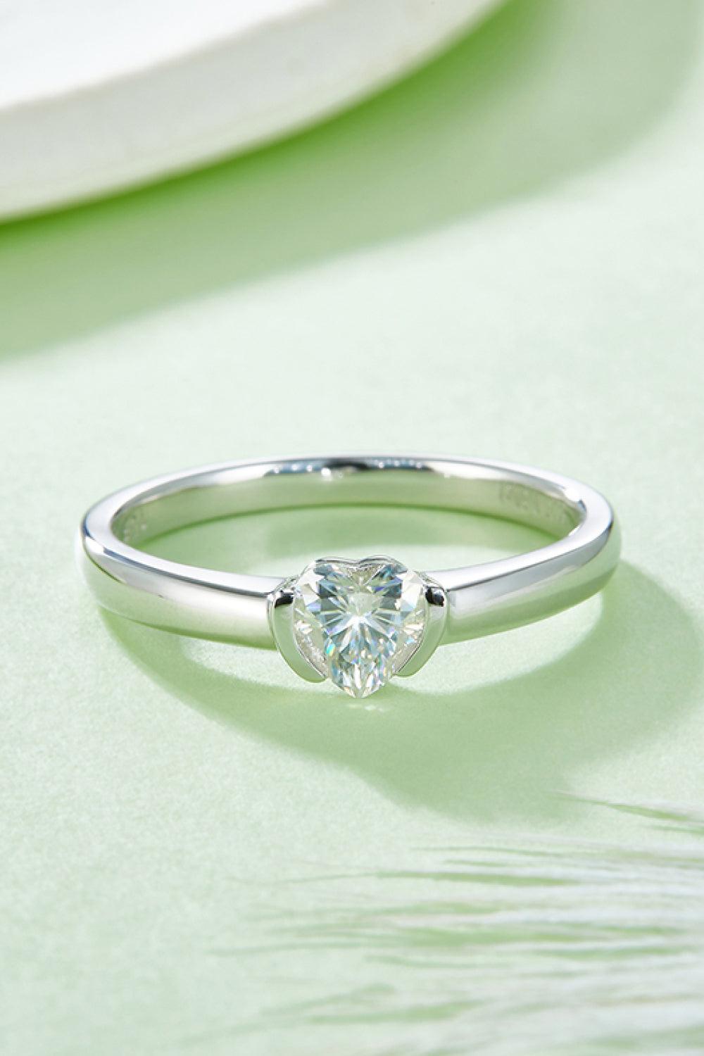 Moissanite 925 Sterling Silver Solitaire Ring Carauana Store