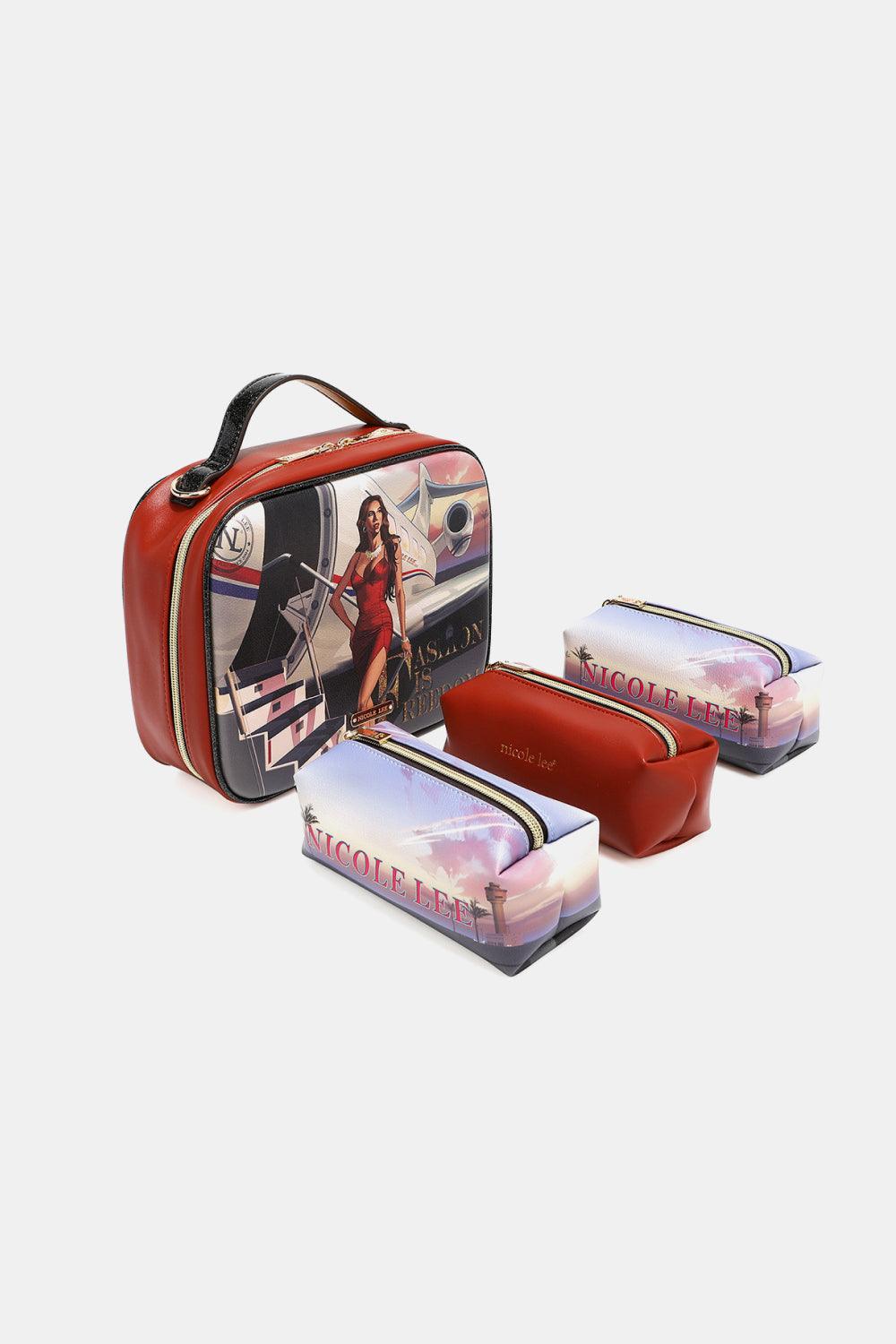 Nicole Lee USA Printed Handbag with Three Pouches Carauana Store