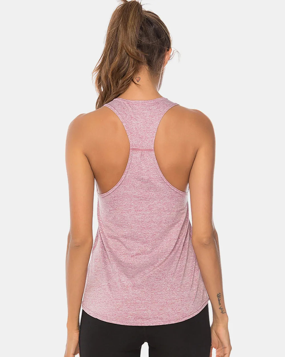Full Size Scoop Neck Wide Strap Active Tank Carauana Store
