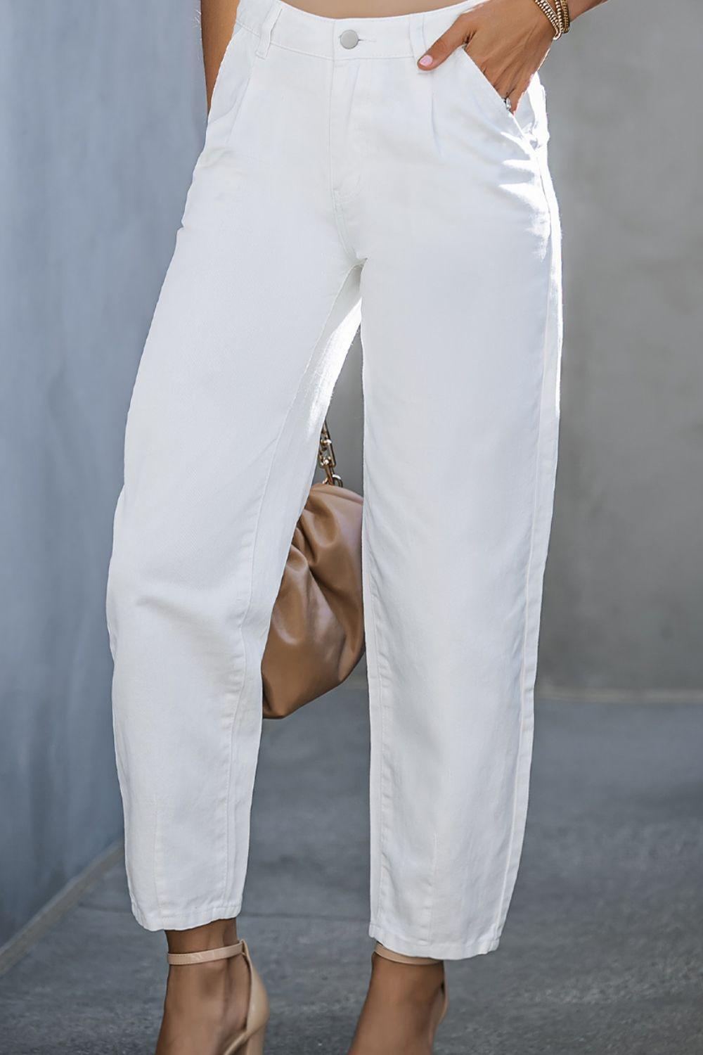 High-Waist Straight Jeans Carauana Store