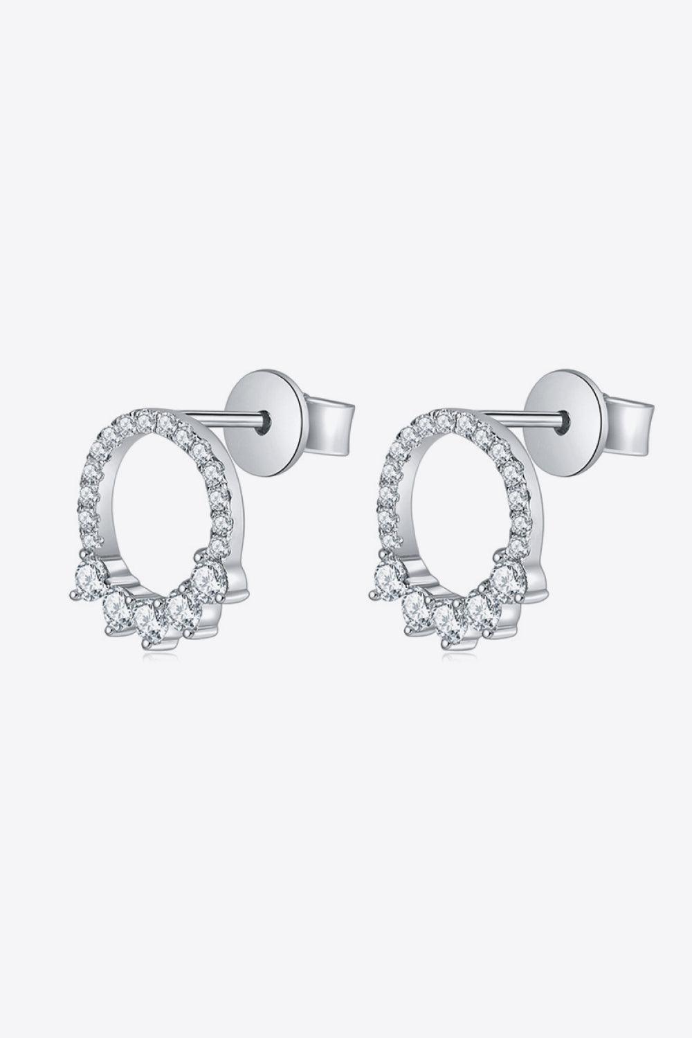 Moissanite Platinum-Plated Earrings Carauana Store