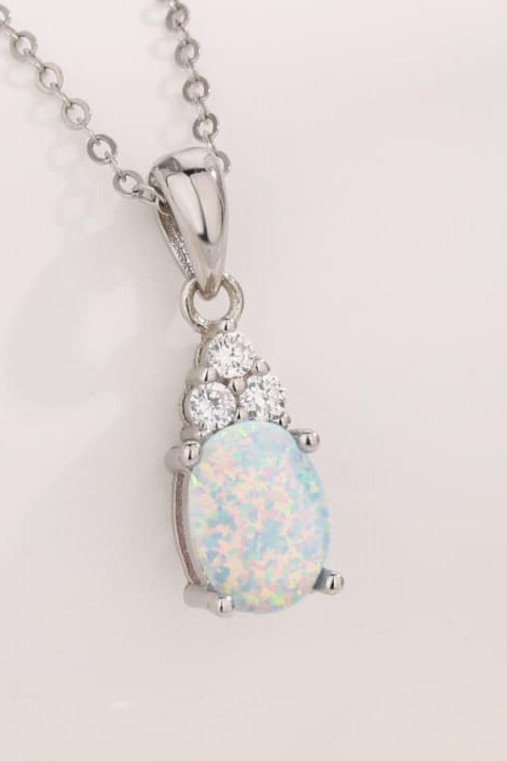 Find Your Center Opal Pendant Necklace Carauana Store