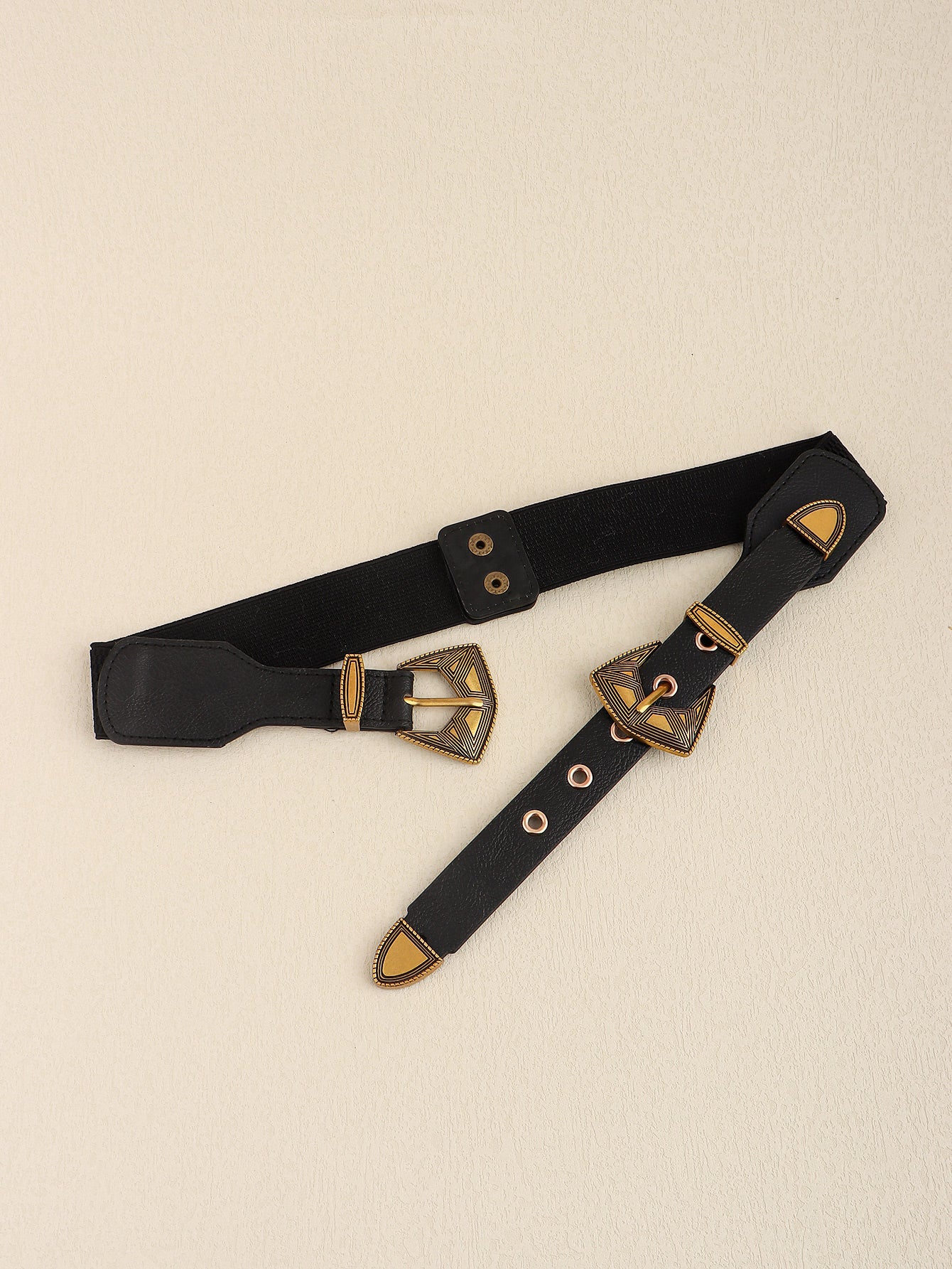 Double Buckle PU Leather Belt Carauana Store