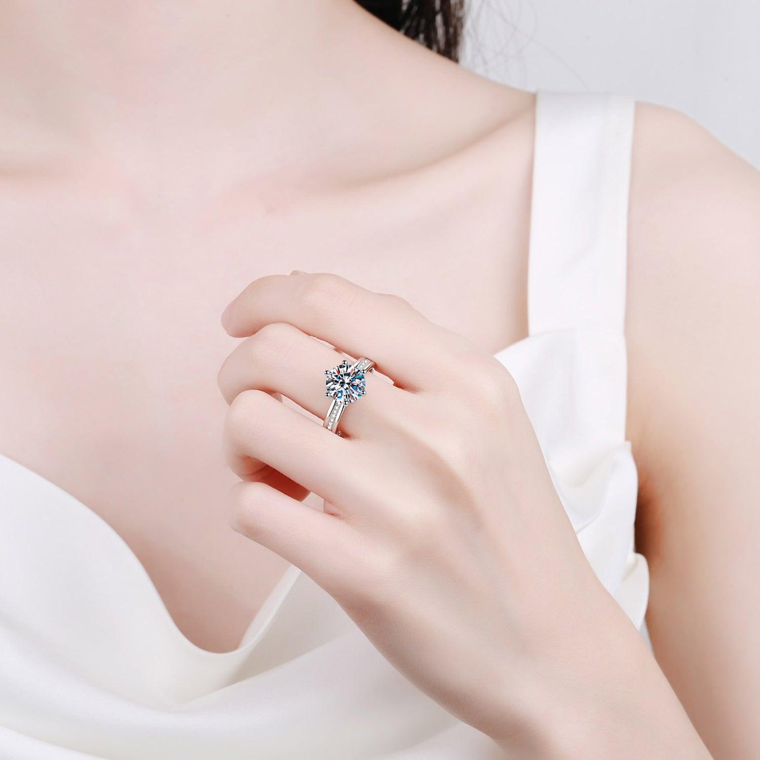 3 Carat Moissanite 925 Sterling Silver Ring Carauana Store