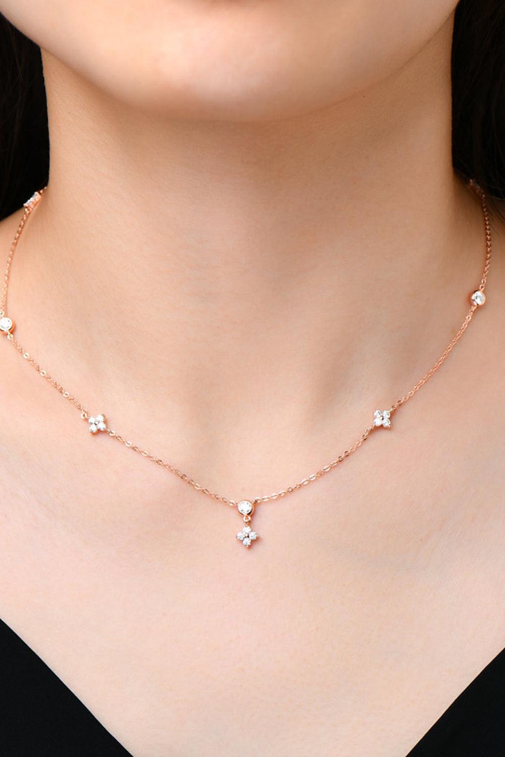 Moissanite 925 Sterling Silver Necklace Carauana Store