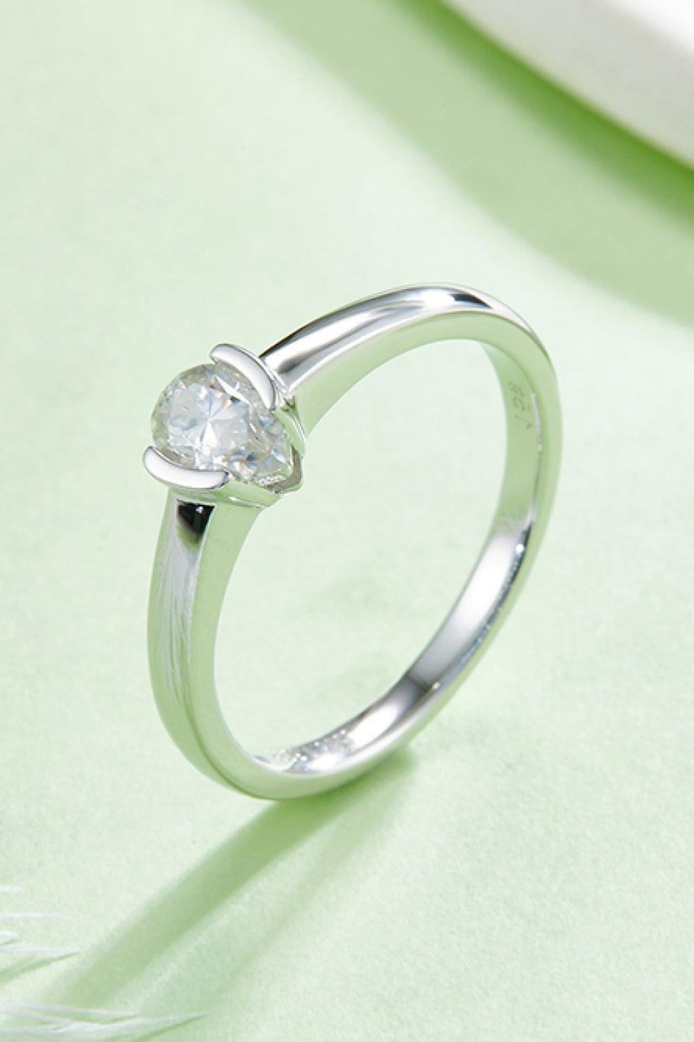 Moissanite 925 Sterling Silver Solitaire Ring Carauana Store