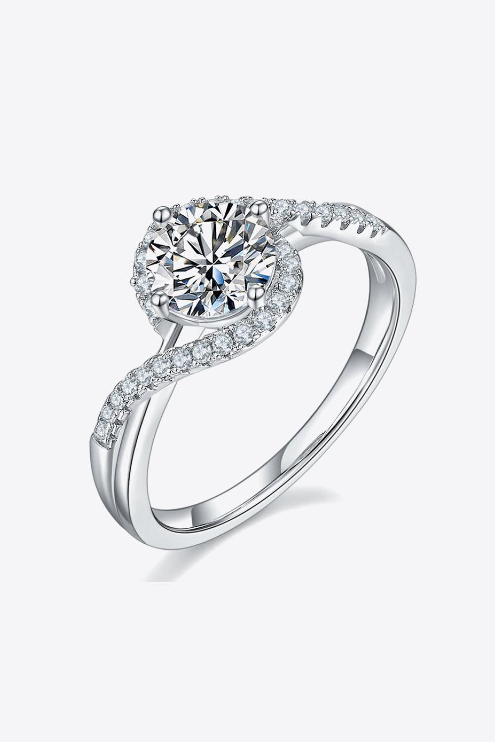 1 Carat Moissanite Crisscross Ring Carauana Store