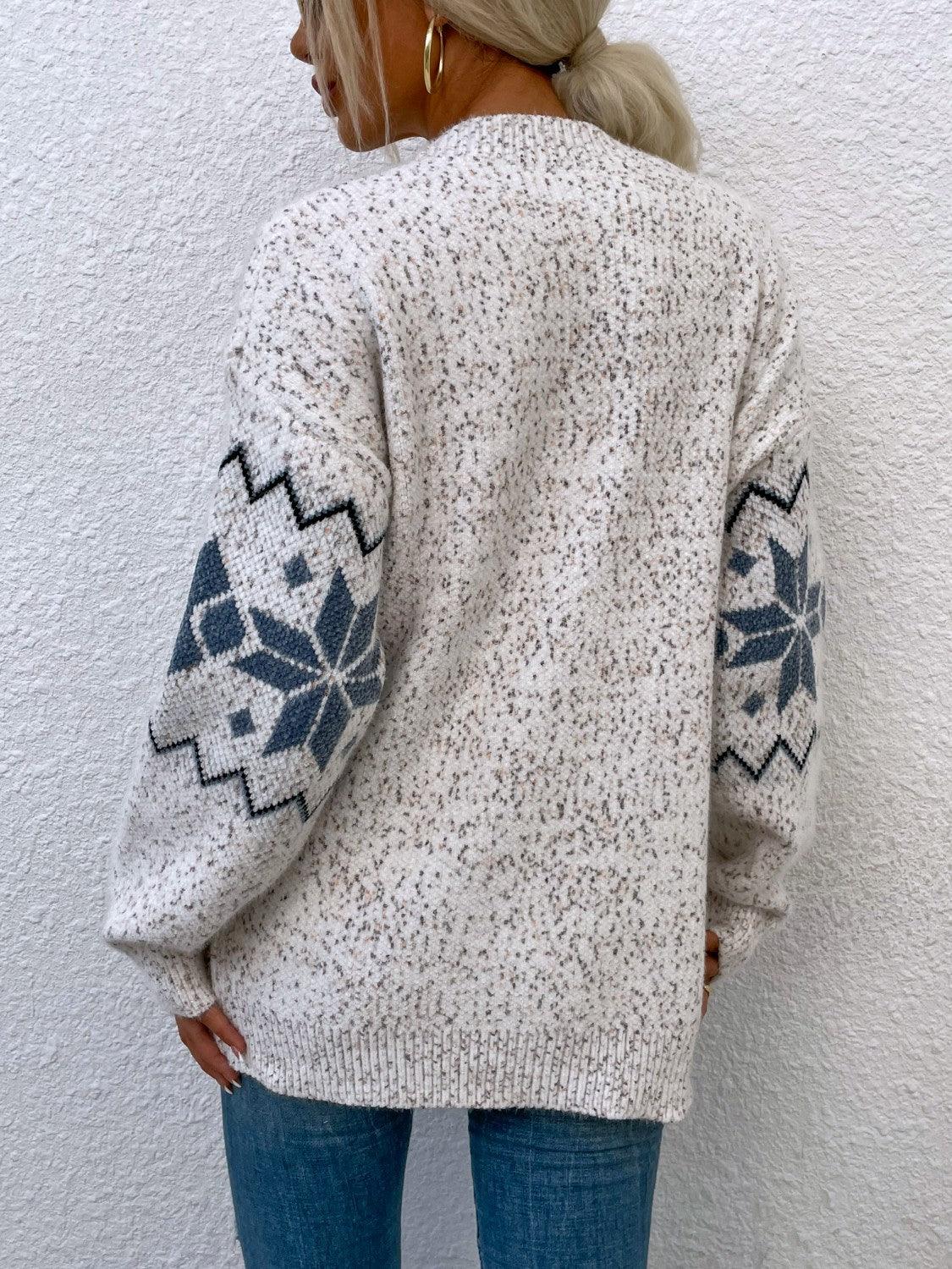 Heathered Pocketed Button Up Cardigan Carauana Store