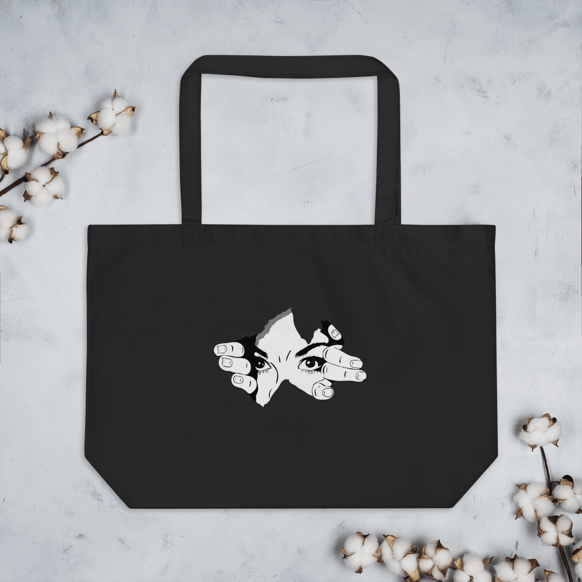 CARAUANA Large organic tote bag Black Carauana Store