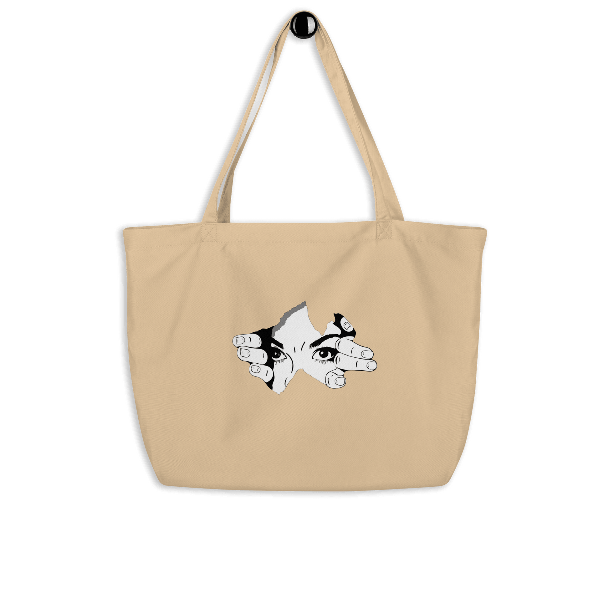 CARAUANA Large organic tote Bag Beige Carauana Store