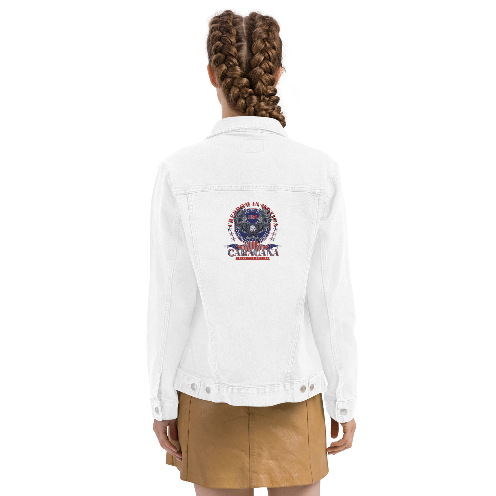 CaRaUaNa Original denim jacket white Carauana Store