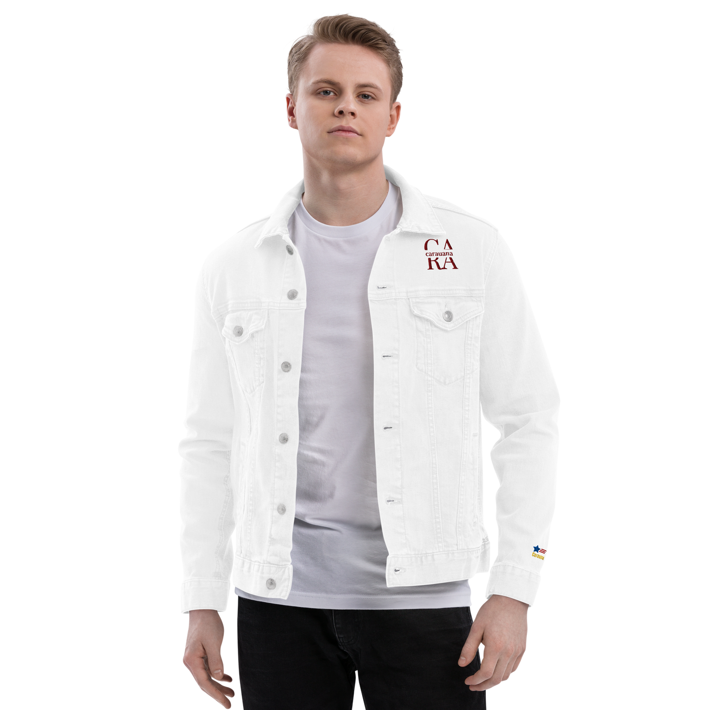 CaRaUaNa Original denim jacket white Carauana Store