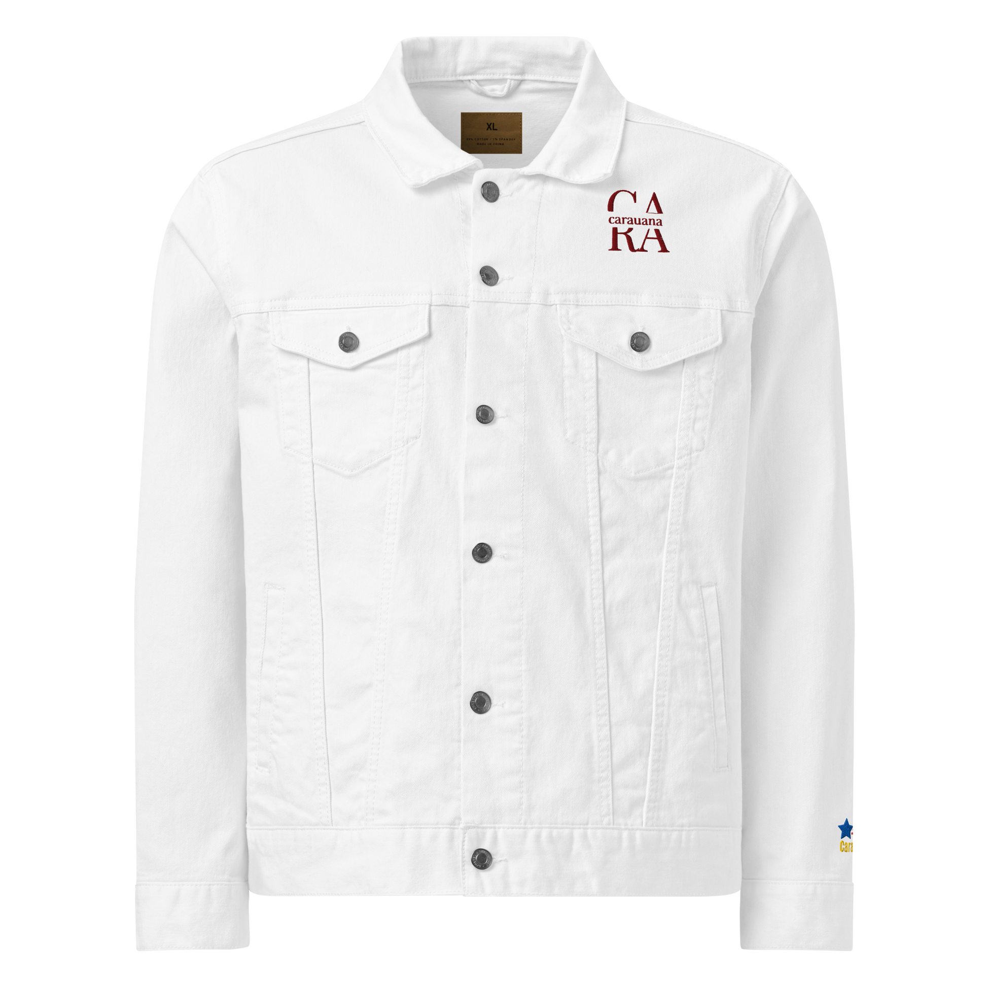 CaRaUaNa Original denim jacket white Carauana Store