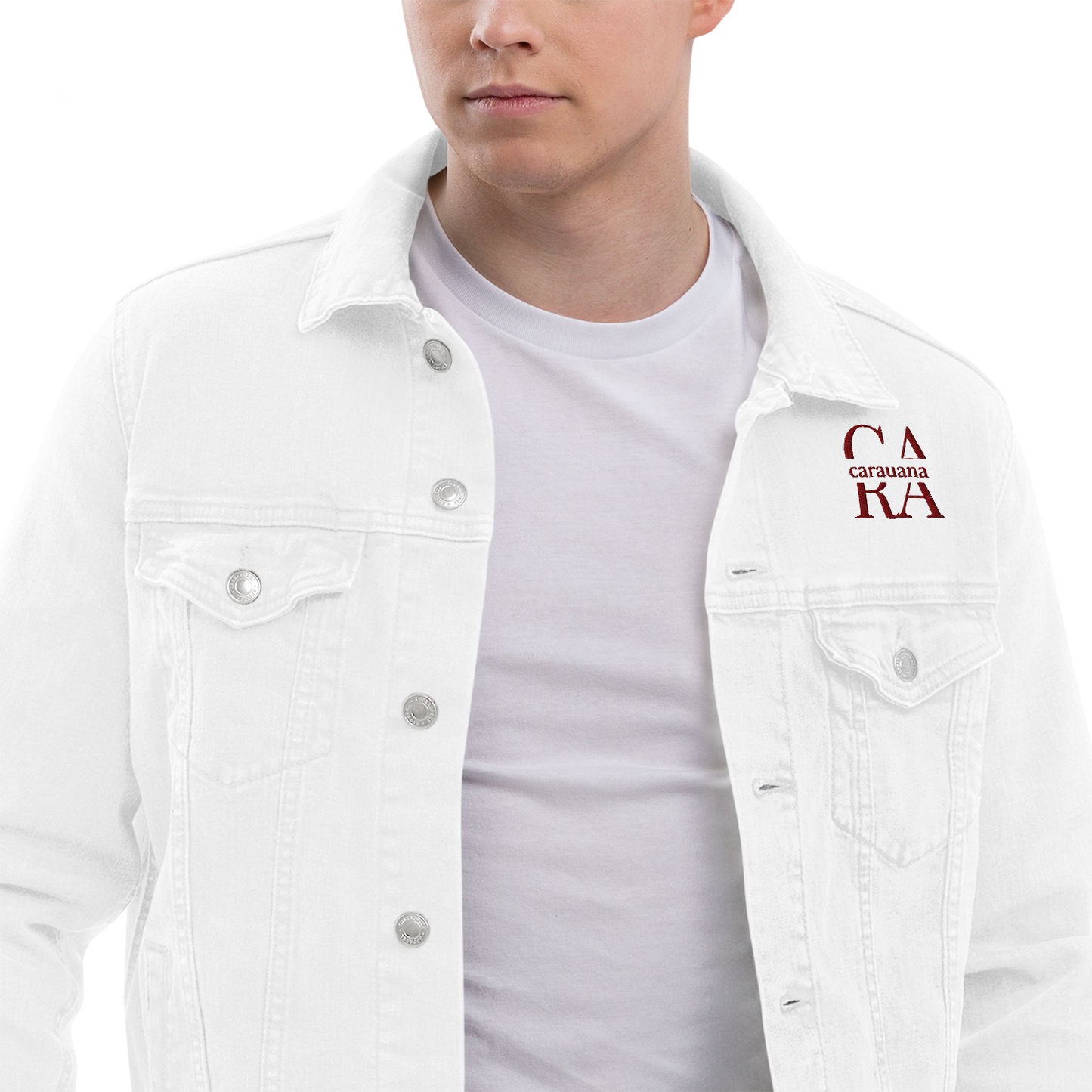 CaRaUaNa Original denim jacket white Carauana Store