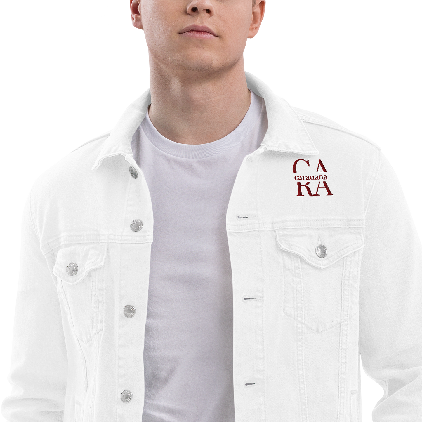 CaRaUaNa Original denim jacket white Carauana Store