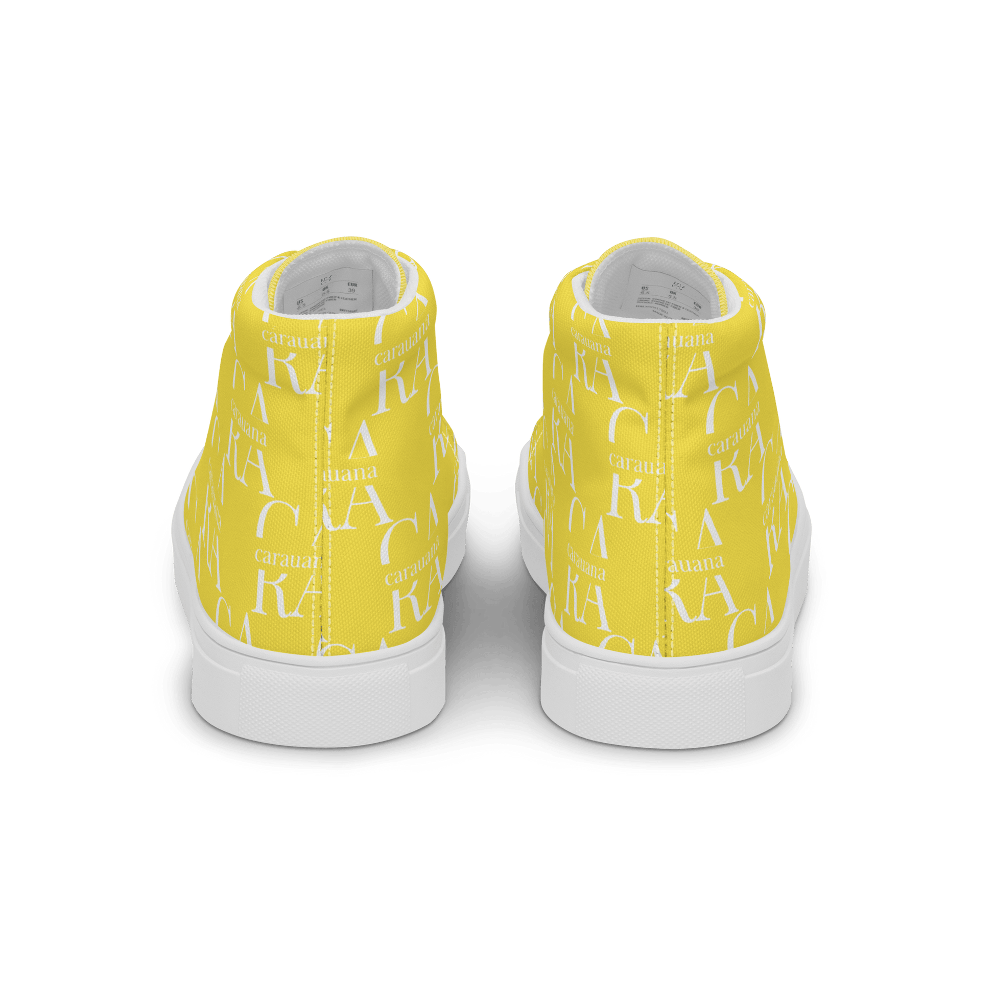 CARAUANA Hip Hop canvas shoes Yellow Branded Carauana Store