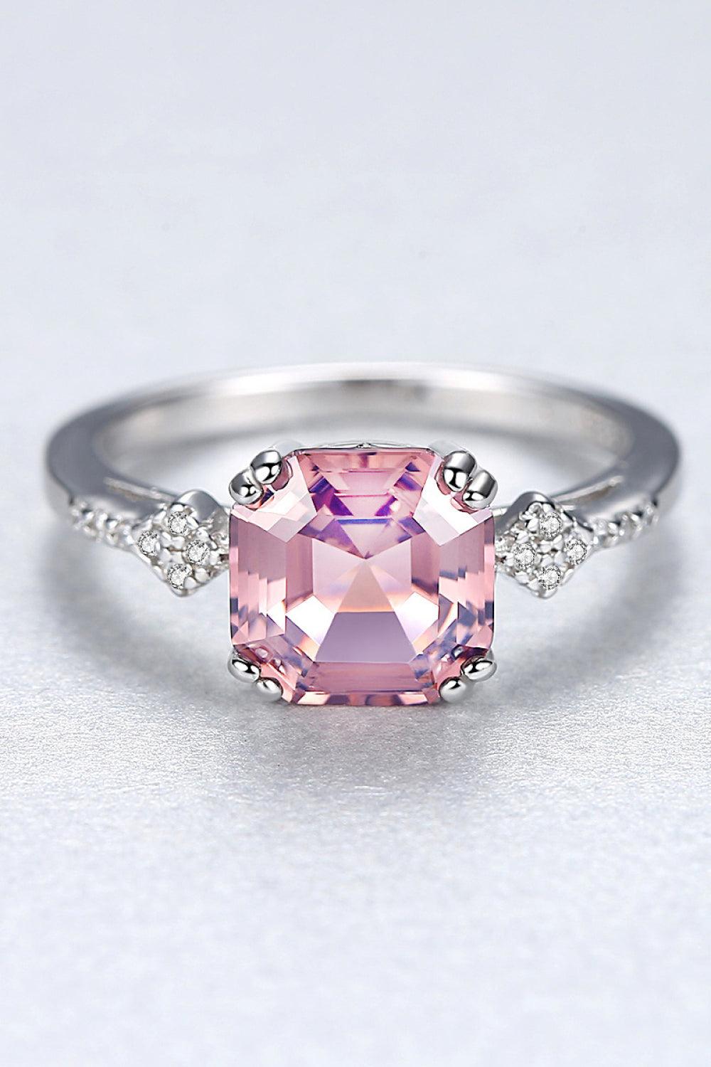 Morganite 925 Sterling Silver Ring