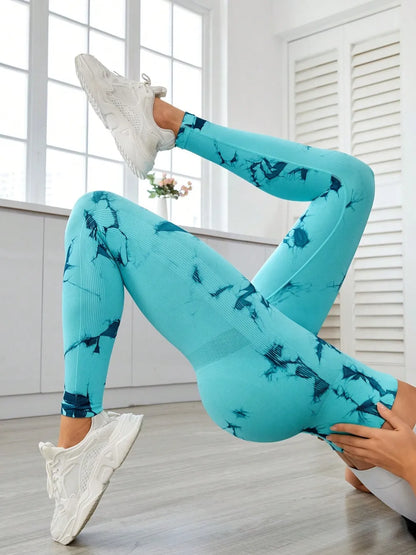 Printed High Waist Active Leggings Carauana Store
