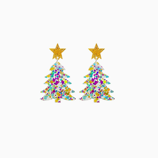 Christmas Tree Acrylic Dangle Earrings Carauana Store