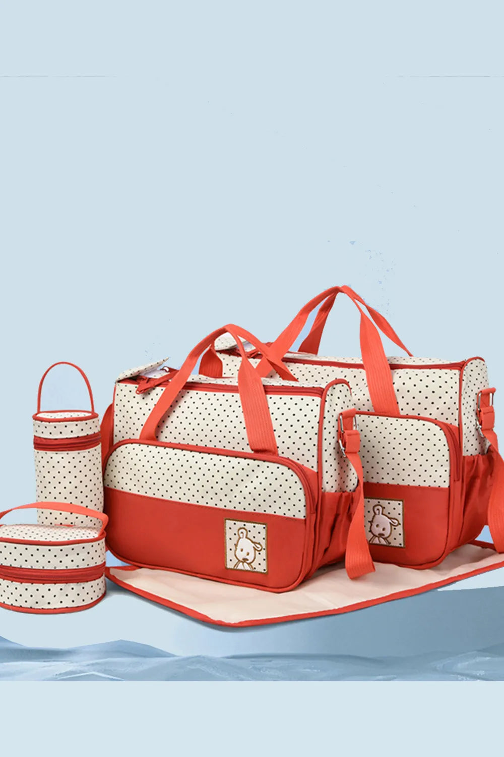 Oxford Cloth Contrast 4 Piece Bag Set CaRaUaNa Fashion