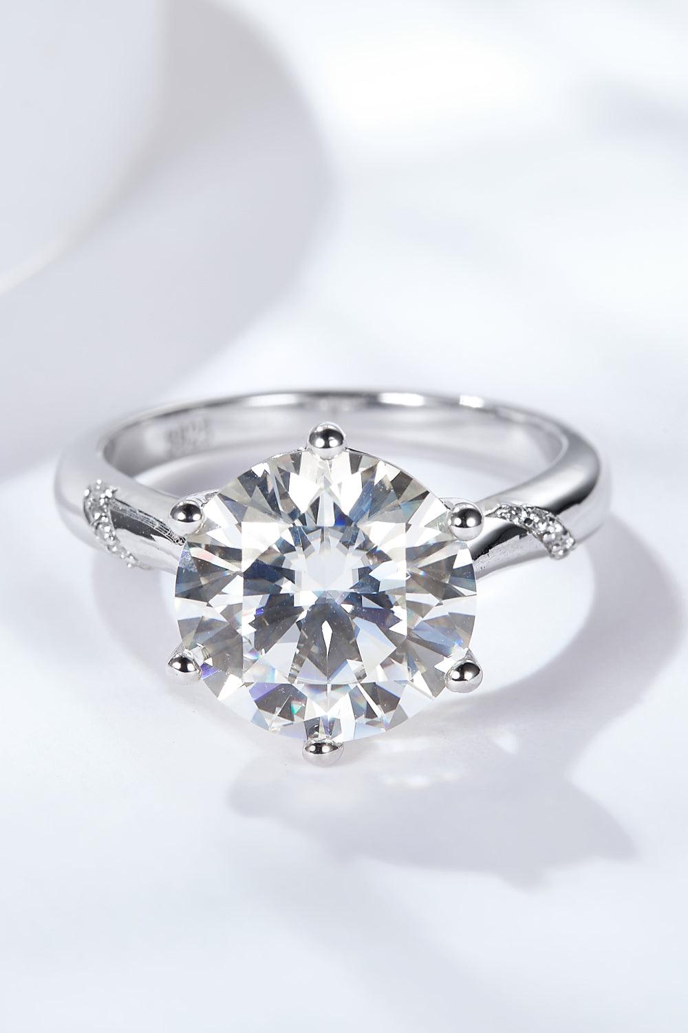 5 Carat Moissanite Solitaire Ring