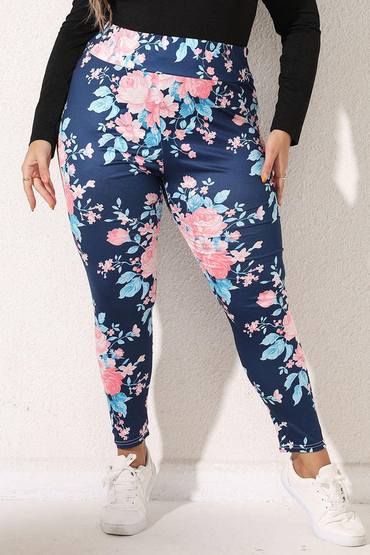 Plus Size Floral Print Legging Carauana Store