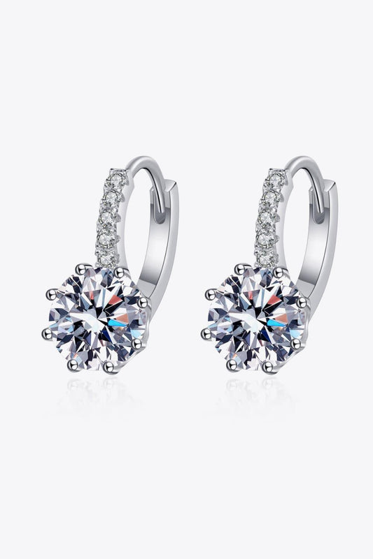 4 Carat Moissanite 925 Sterling Silver Earrings