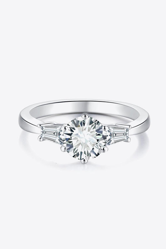 Loyal Love 1 Carat Moissanite Platinum-Plated Ring Carauana Store