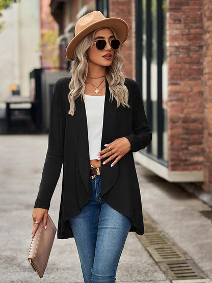 Open Front Long Sleeve Cardigan