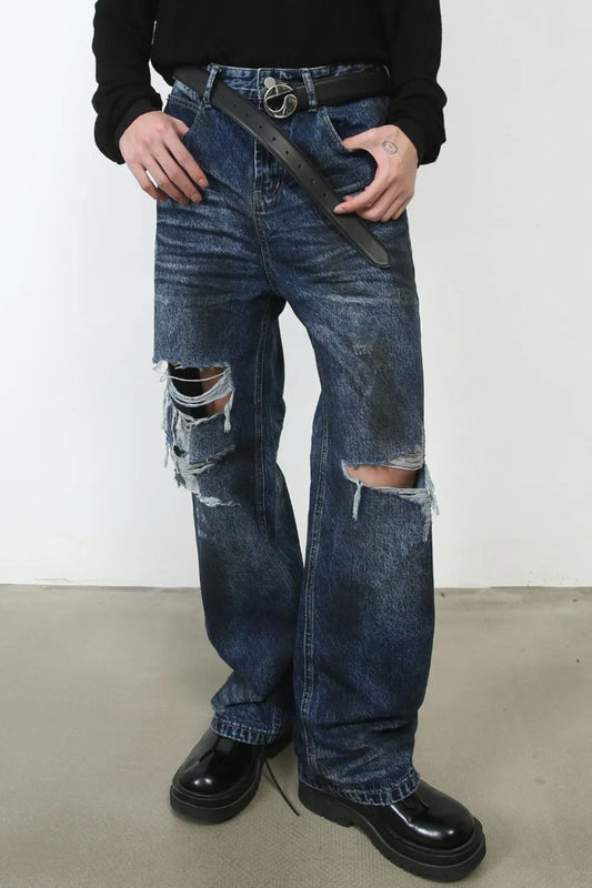 Men's Distressed Jeans with Pockets Carauana Store