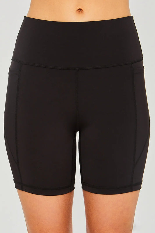 Love Tree High Waist Seam Detail Active Shorts Carauana Store
