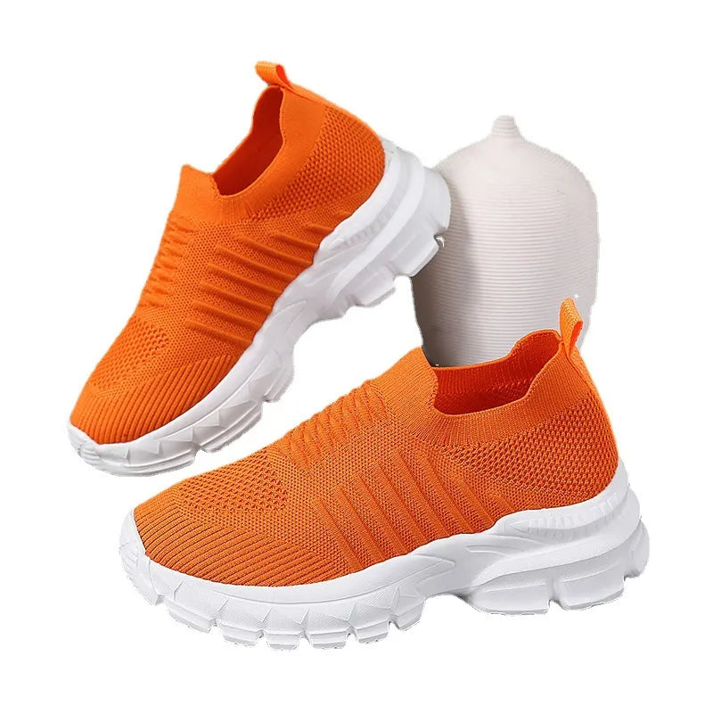 Breathable Mesh Round Toe Platform Athletic Carauana Store