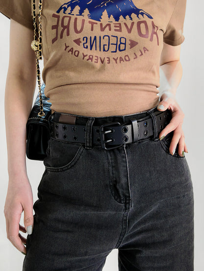 Grommet PU Leather Belt Carauana Store