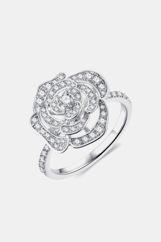 Moissanite Flower Shape Ring Carauana Store