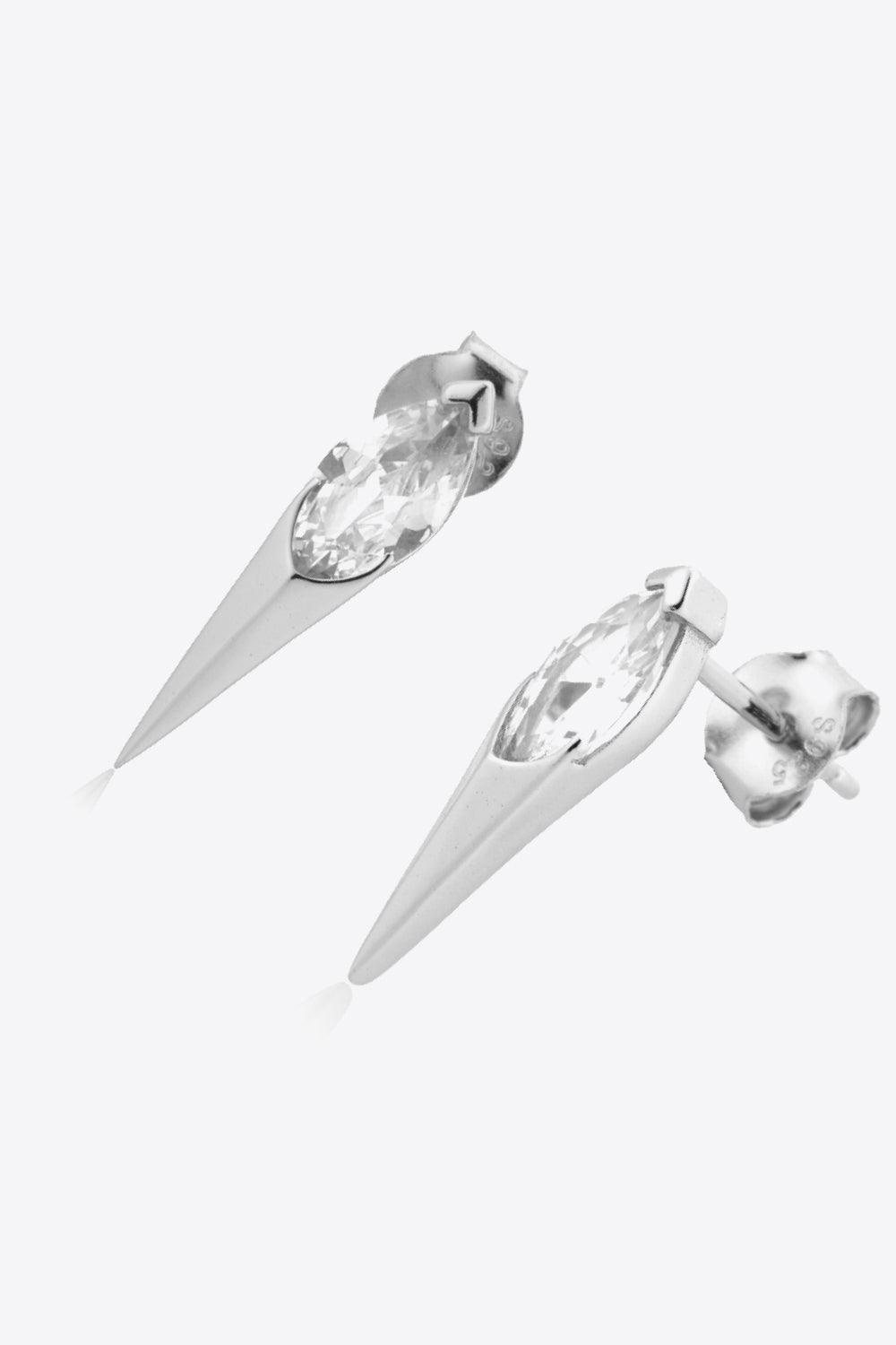 Zircon Decor 925 Sterling Silver Earrings