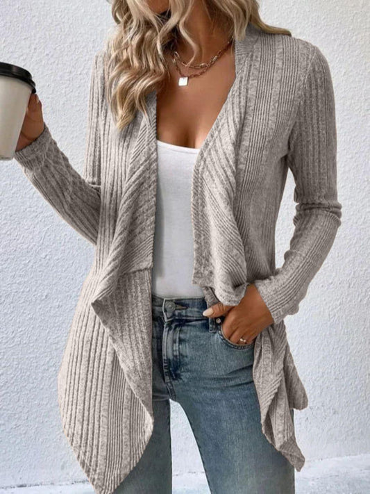 Open Front Long Sleeve Cardigan Carauana Store