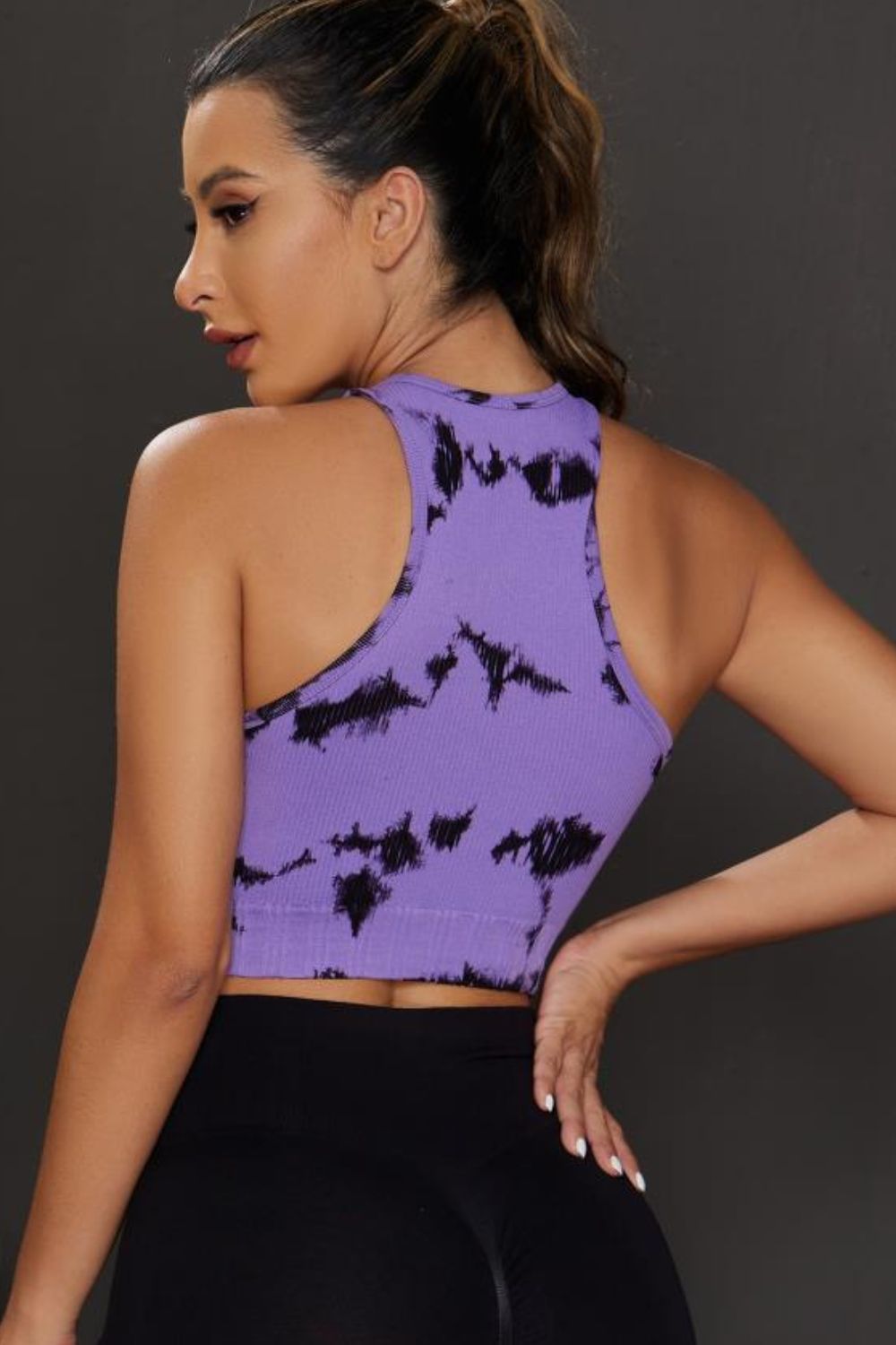 Tie-dye Cropped Round Neck Tank Top Carauana Store