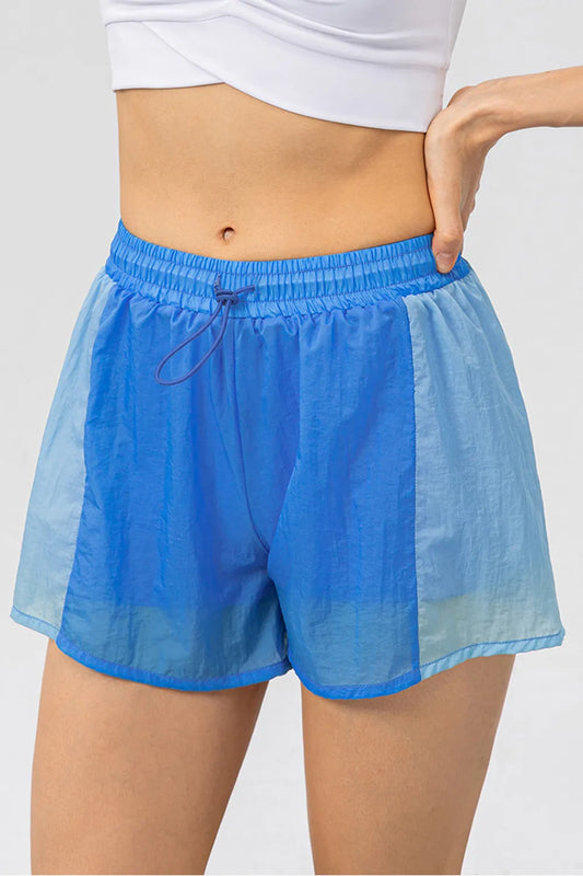 Color Block Drawstring Active Shorts Carauana Store