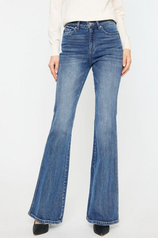 Kancan Cat's Whiskers High Waist Flare Jeans