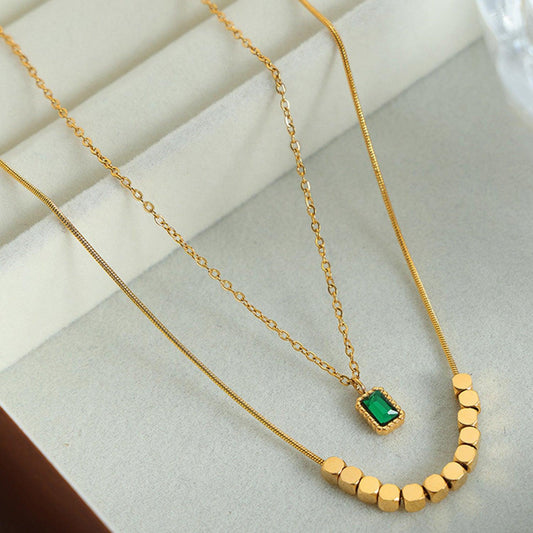 18K Gold-Plated Double-Layered Necklace Carauana Store