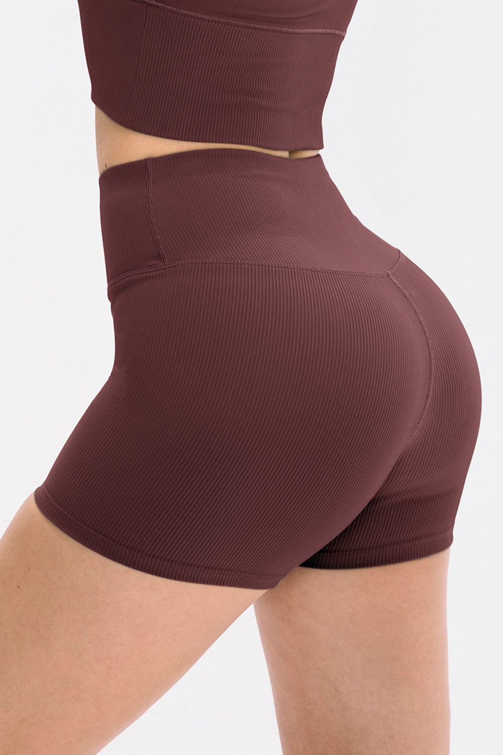 Slim Fit Wide Waistband Sports Shorts CaRaUaNa Fashion
