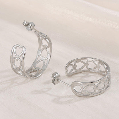 Stainless Steel C-Hoop Earrings